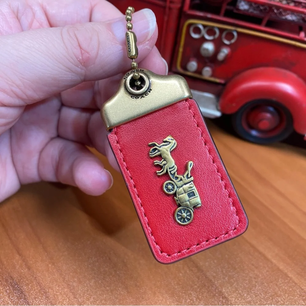Brand new Coach red leather 1941 Hangtag